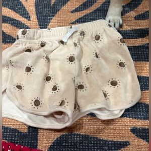 Rylee + Cru Cream and Brown Patterned Shorts